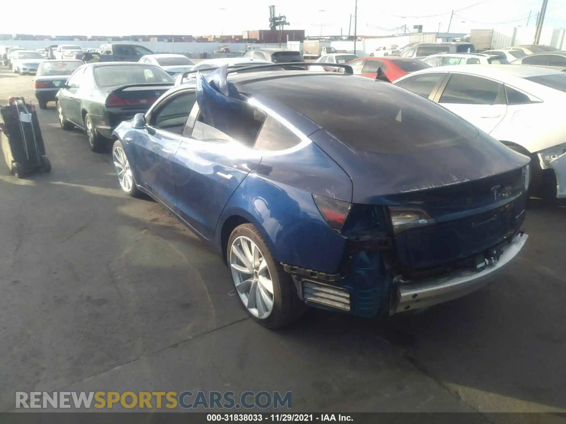 3 Photograph of a damaged car 5YJ3E1EB1KF365600 TESLA MODEL 3 2019