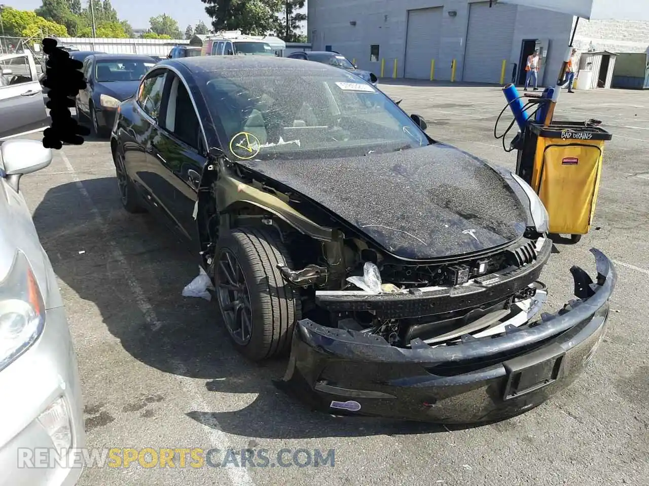 1 Photograph of a damaged car 5YJ3E1EB1KF384809 TESLA MODEL 3 2019