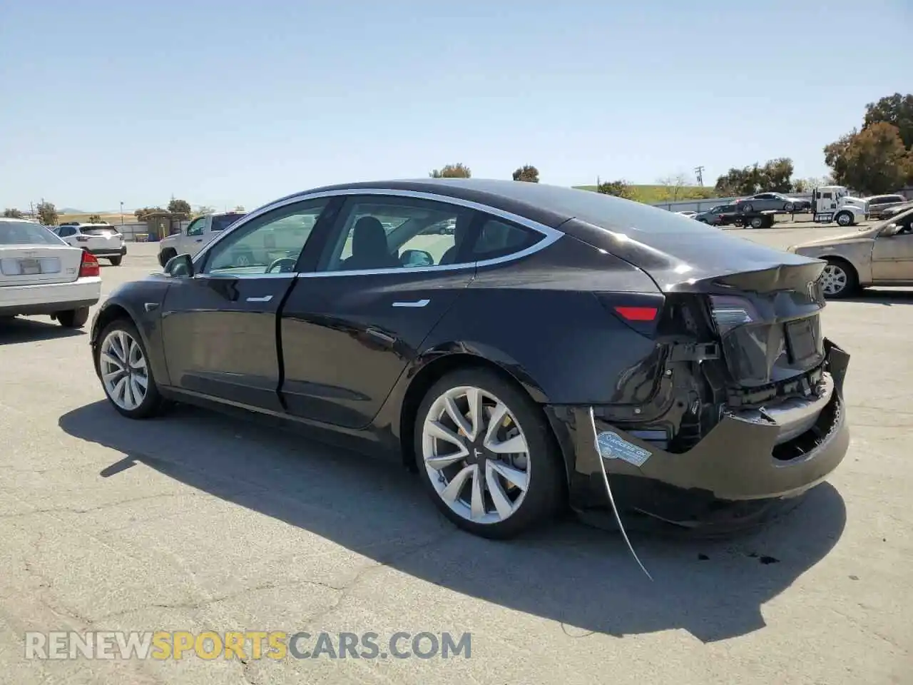2 Photograph of a damaged car 5YJ3E1EB1KF388925 TESLA MODEL 3 2019