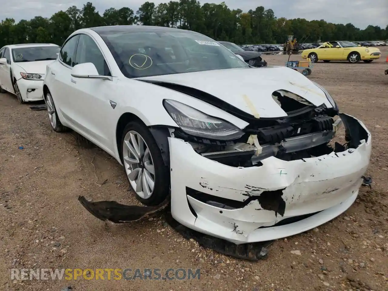 1 Photograph of a damaged car 5YJ3E1EB1KF390125 TESLA MODEL 3 2019