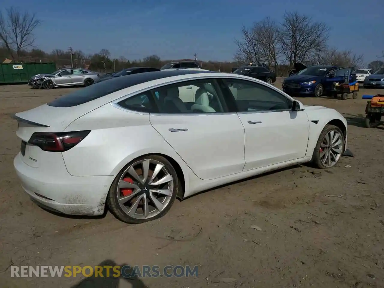 3 fotografías del automóvil dañado 5YJ3E1EB1KF422135 TESLA MODEL 3 2019