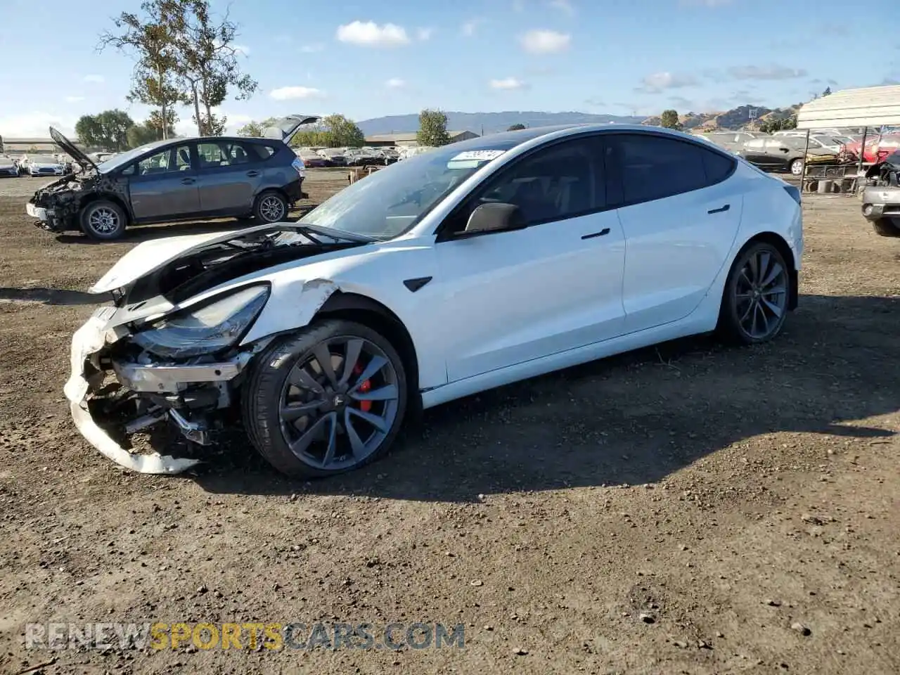 1 Photograph of a damaged car 5YJ3E1EB1KF425665 TESLA MODEL 3 2019