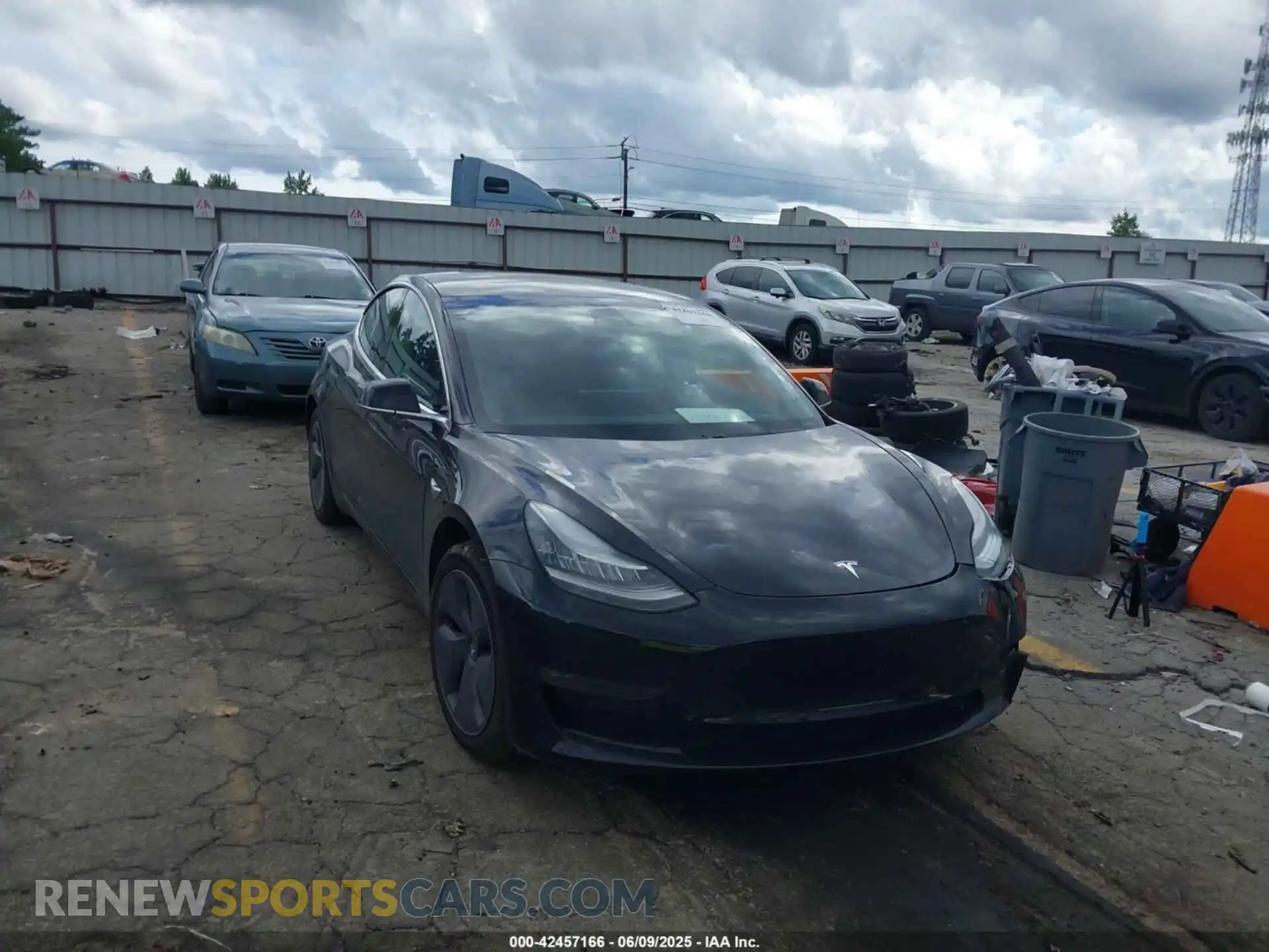 1 Photograph of a damaged car 5YJ3E1EB1KF441834 TESLA MODEL 3 2019