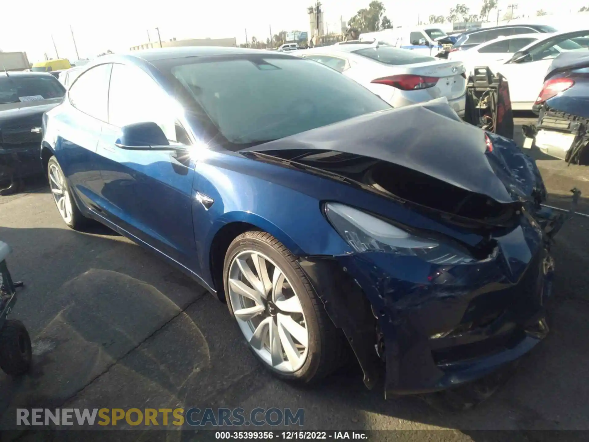1 Photograph of a damaged car 5YJ3E1EB1KF477555 TESLA MODEL 3 2019