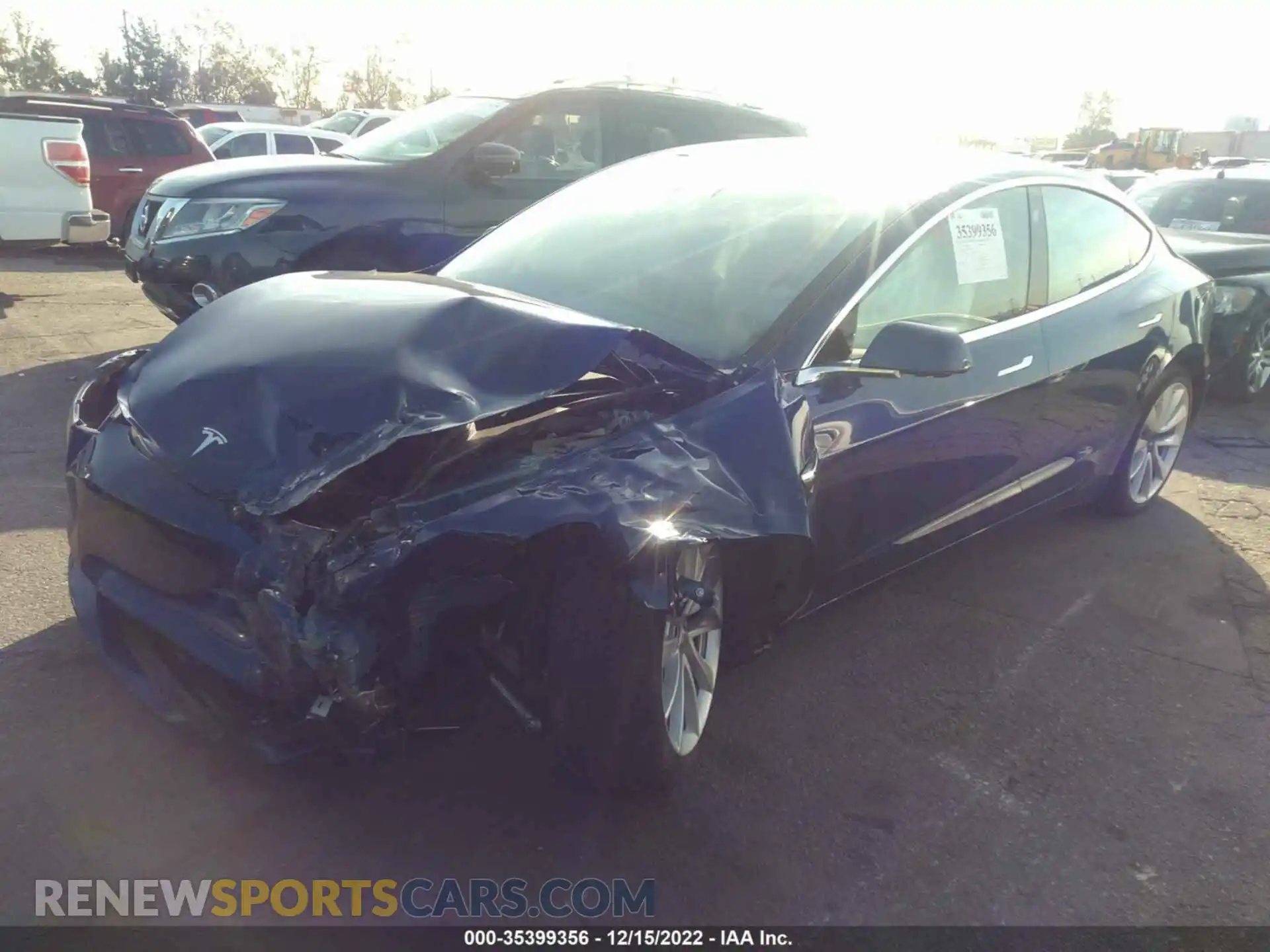 2 Photograph of a damaged car 5YJ3E1EB1KF477555 TESLA MODEL 3 2019