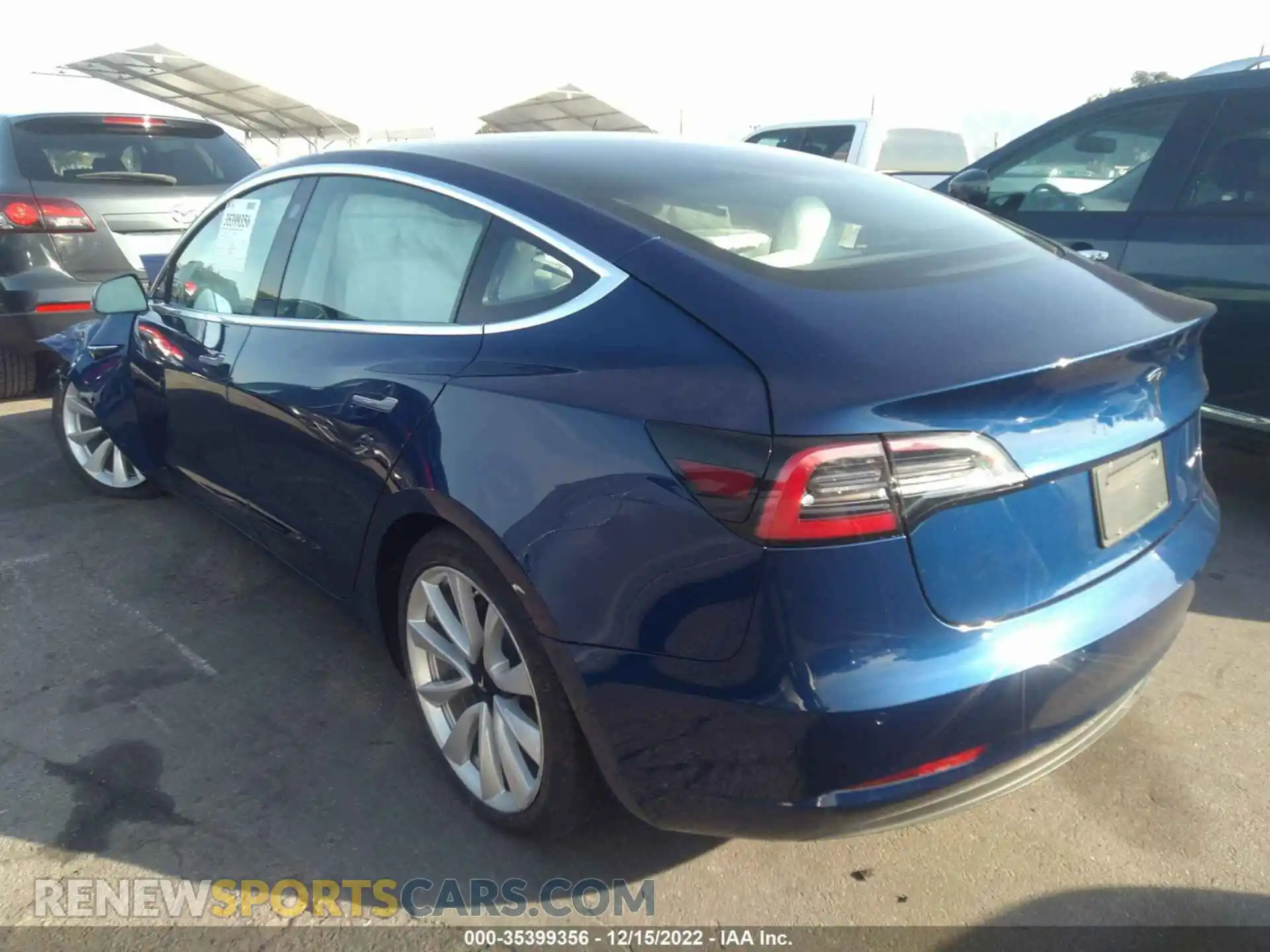 3 Photograph of a damaged car 5YJ3E1EB1KF477555 TESLA MODEL 3 2019