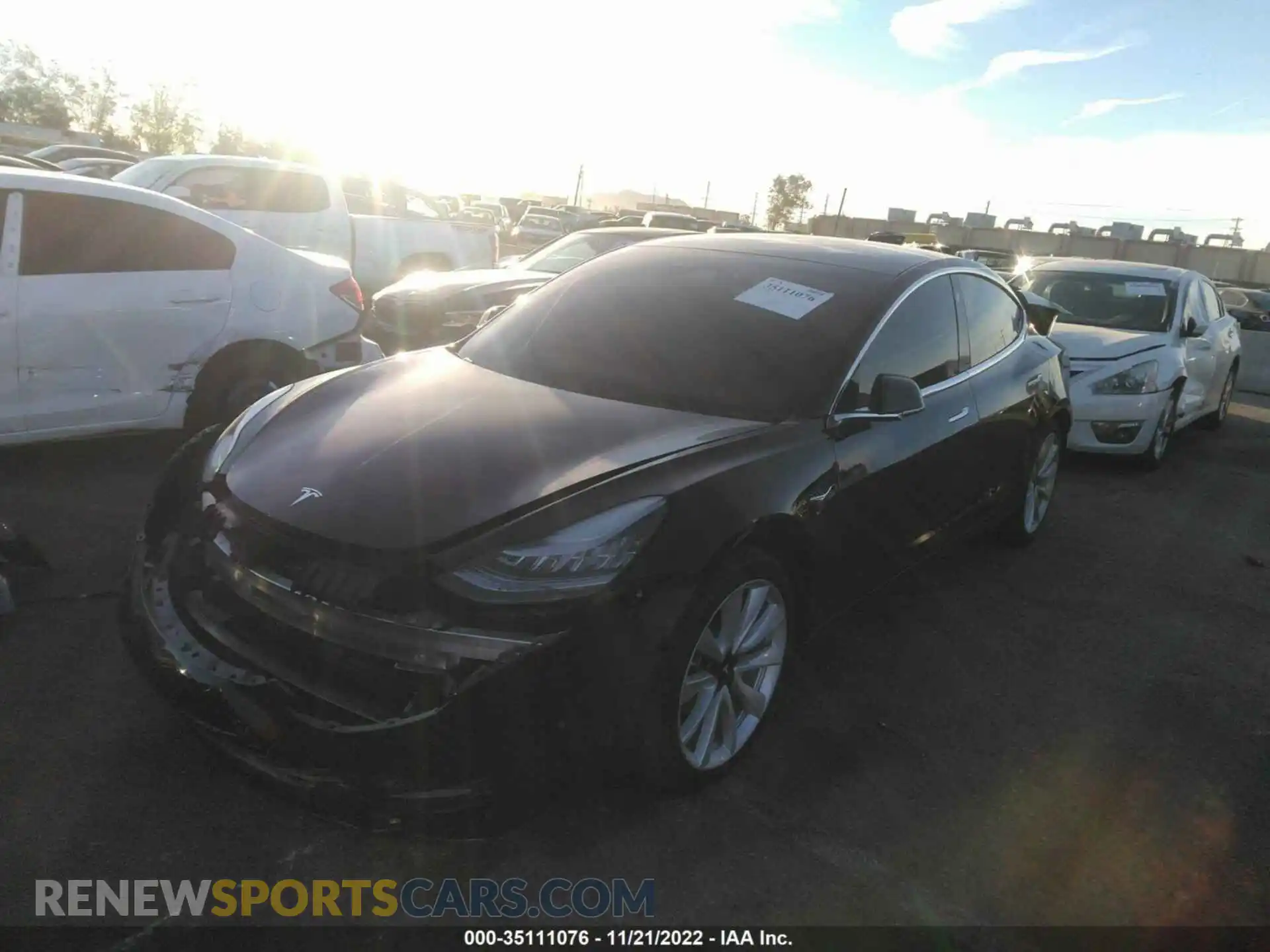 2 Photograph of a damaged car 5YJ3E1EB1KF497305 TESLA MODEL 3 2019