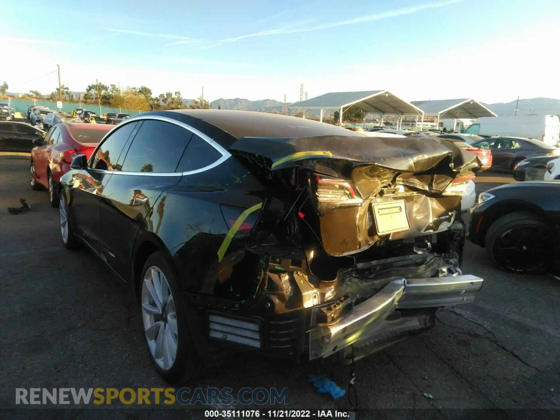 3 Photograph of a damaged car 5YJ3E1EB1KF497305 TESLA MODEL 3 2019