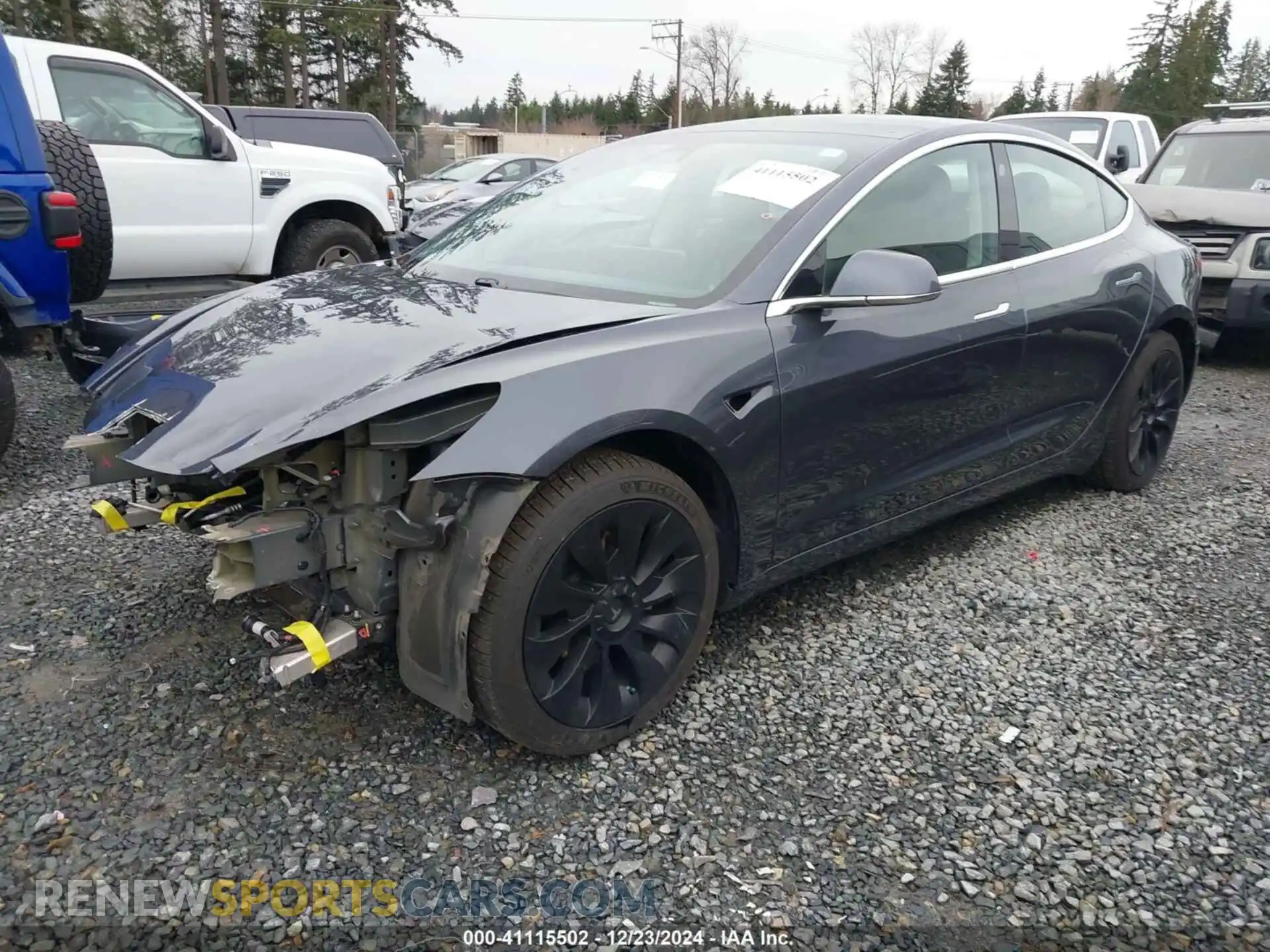 2 Photograph of a damaged car 5YJ3E1EB1KF510277 TESLA MODEL 3 2019