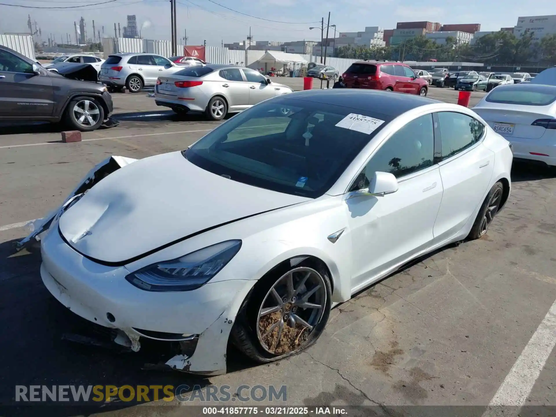 2 Photograph of a damaged car 5YJ3E1EB1KF510912 TESLA MODEL 3 2019