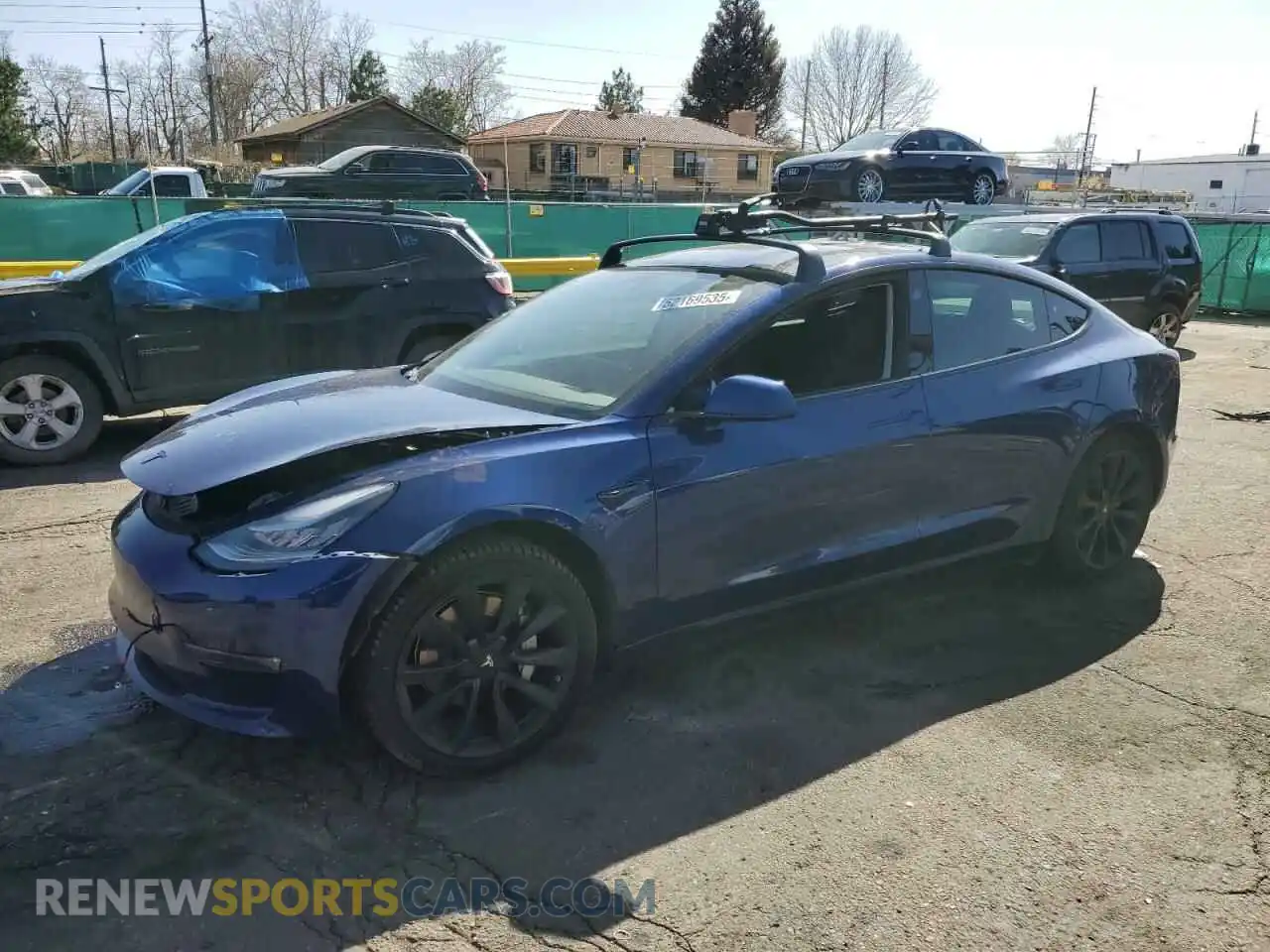 1 Photograph of a damaged car 5YJ3E1EB1KF521716 TESLA MODEL 3 2019