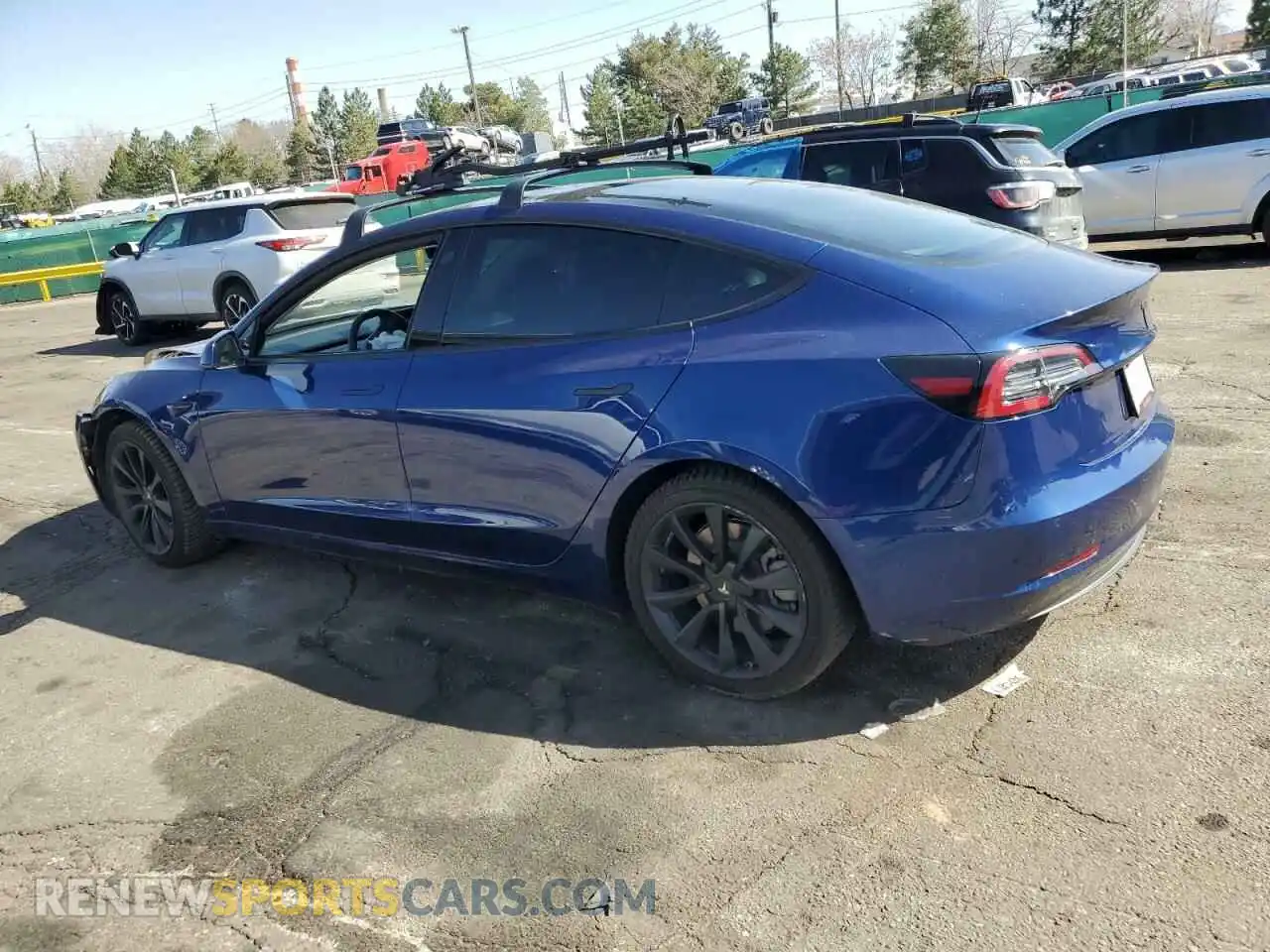 2 Photograph of a damaged car 5YJ3E1EB1KF521716 TESLA MODEL 3 2019
