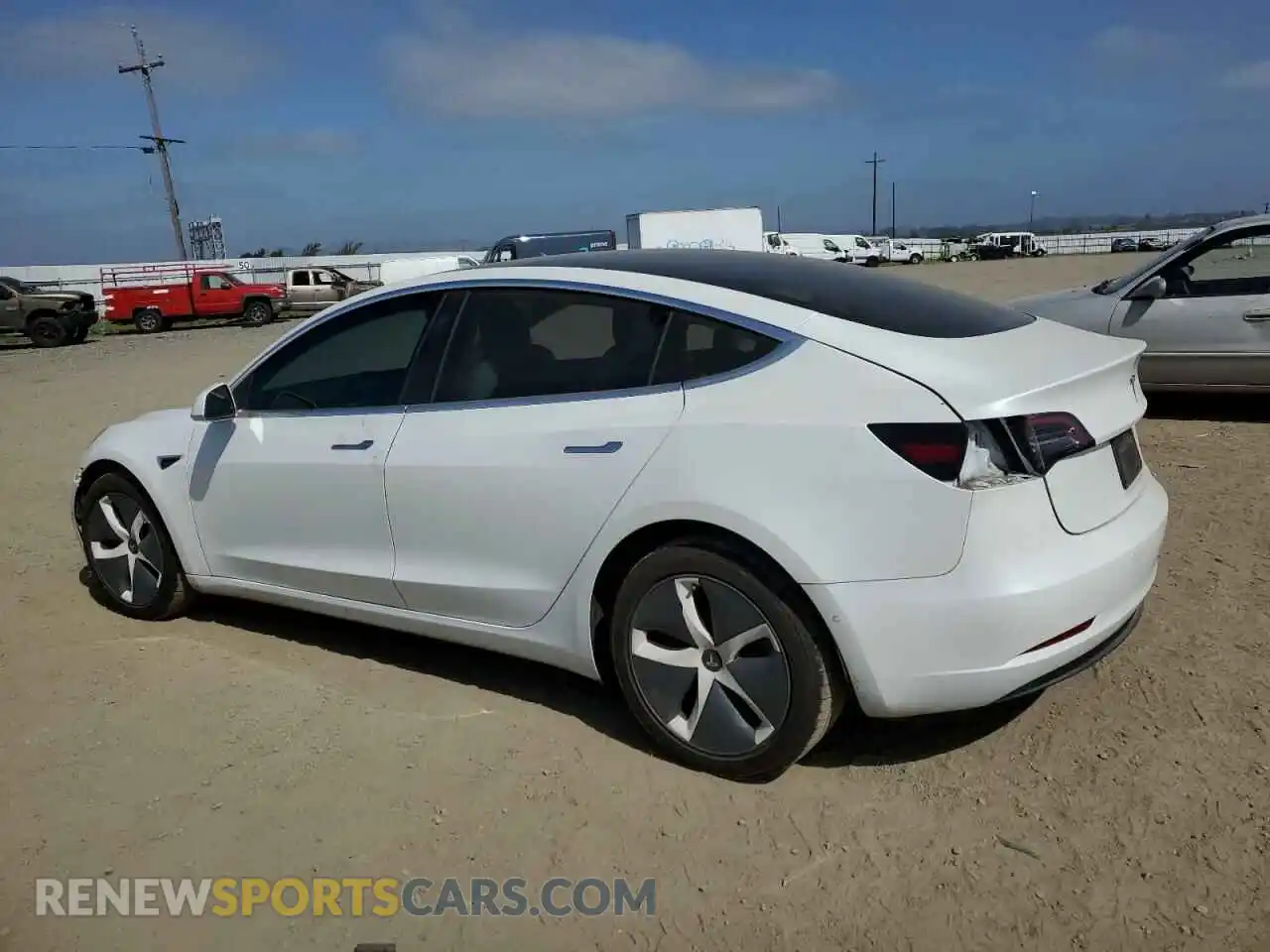 2 Photograph of a damaged car 5YJ3E1EB2KF195120 TESLA MODEL 3 2019