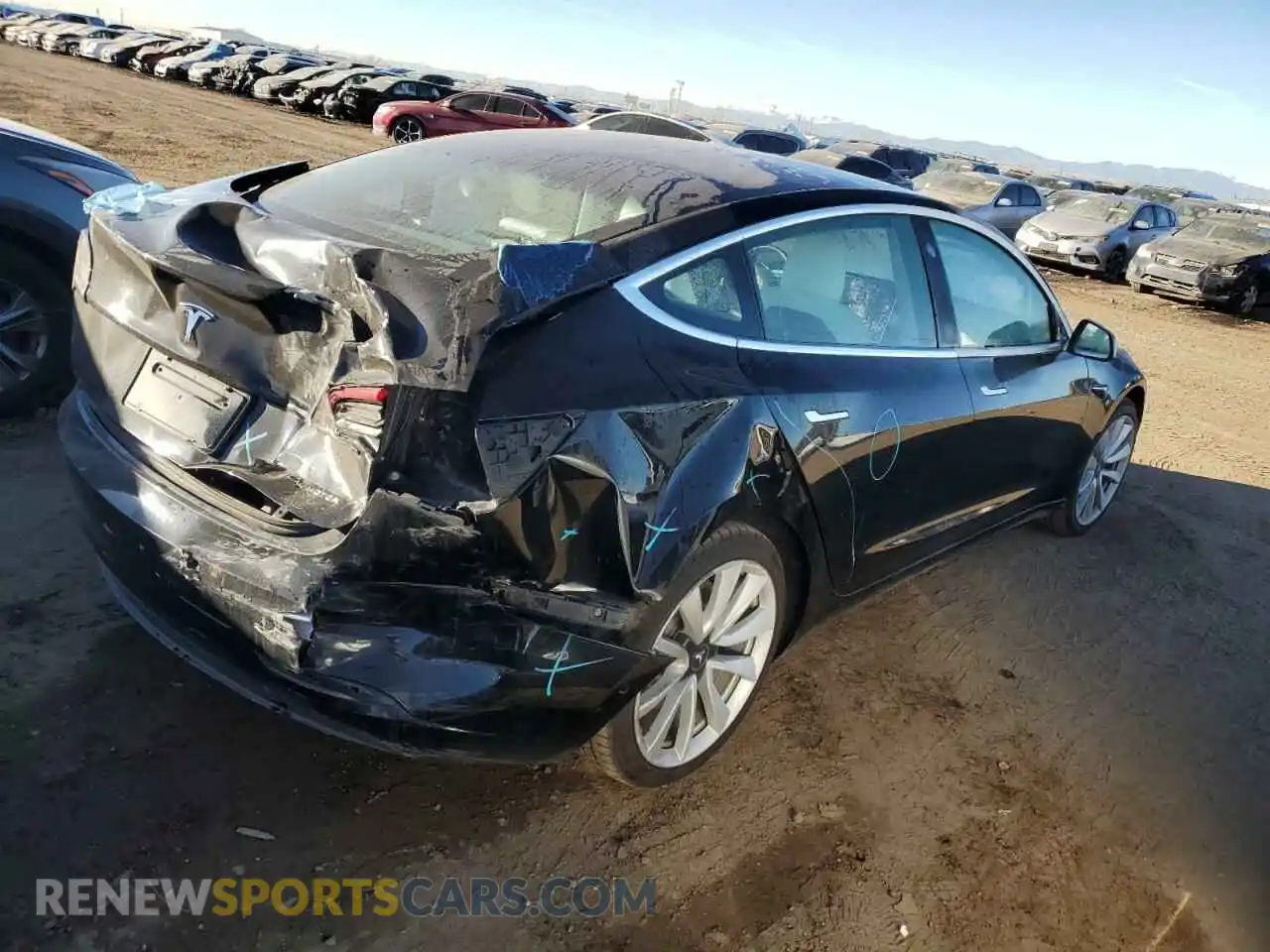 3 Photograph of a damaged car 5YJ3E1EB2KF195683 TESLA MODEL 3 2019