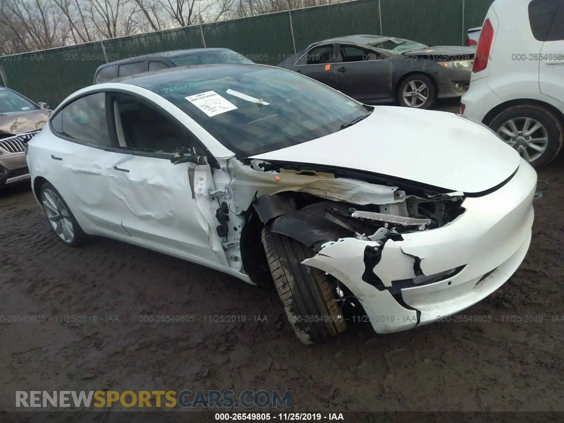 1 Photograph of a damaged car 5YJ3E1EB2KF231419 TESLA MODEL 3 2019