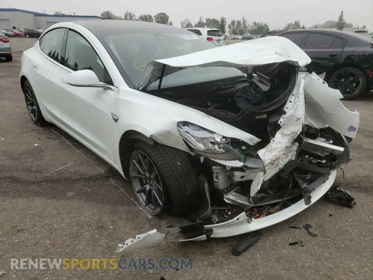 1 Photograph of a damaged car 5YJ3E1EB2KF359594 TESLA MODEL 3 2019