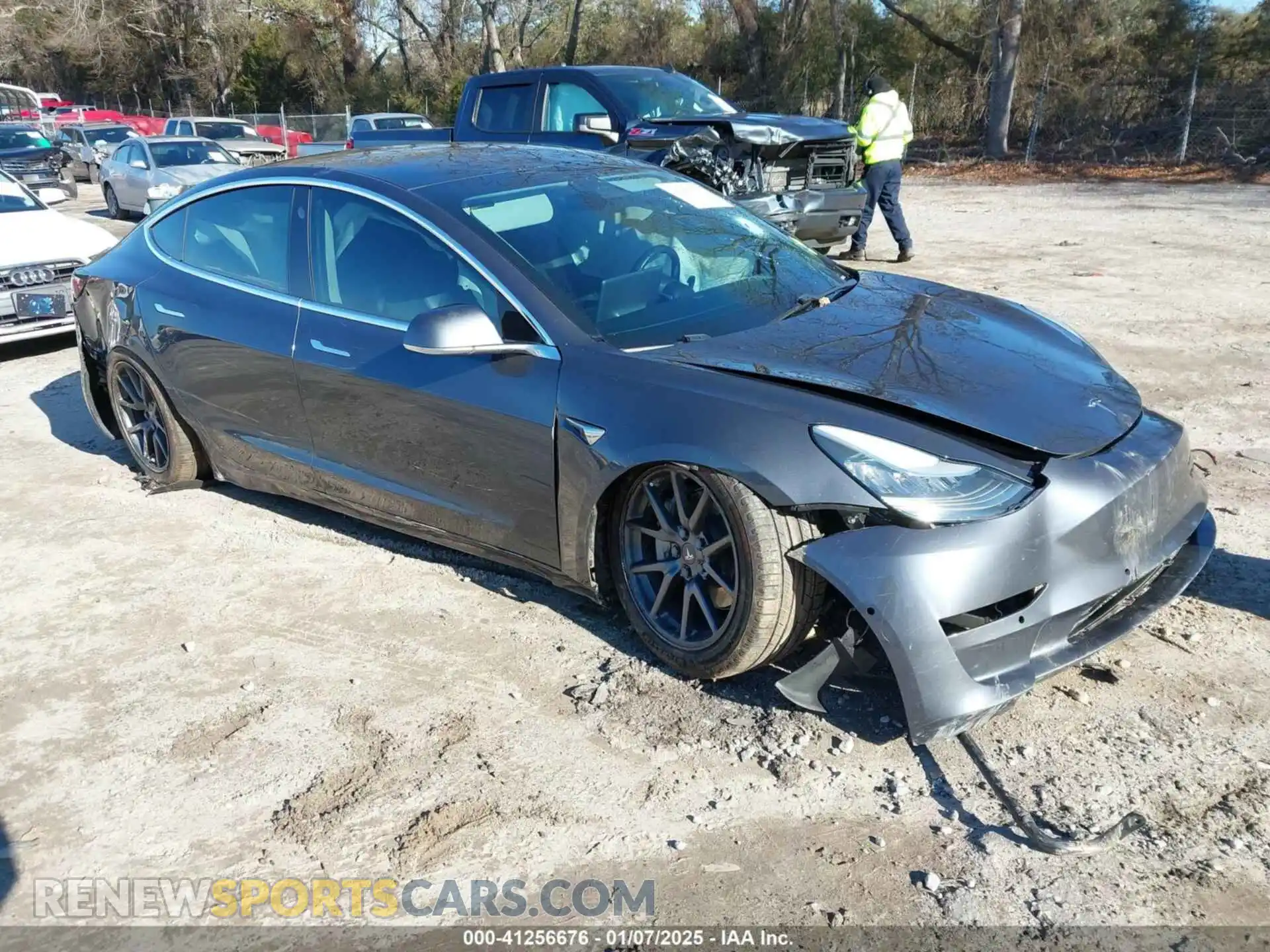 1 Photograph of a damaged car 5YJ3E1EB2KF385998 TESLA MODEL 3 2019