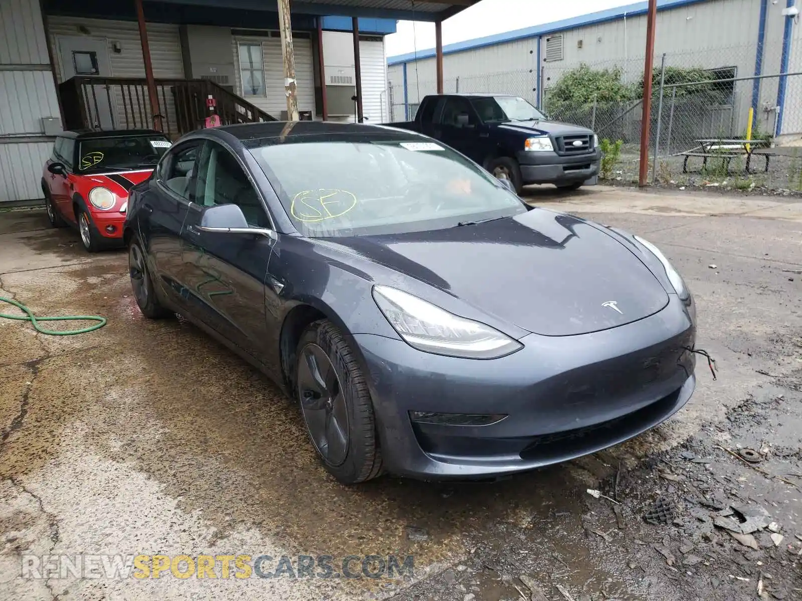 1 Photograph of a damaged car 5YJ3E1EB2KF386519 TESLA MODEL 3 2019