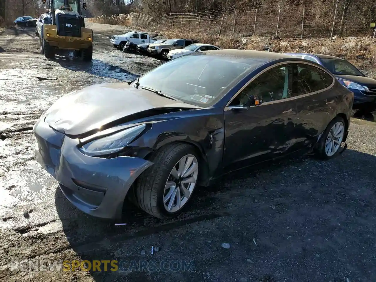 1 Photograph of a damaged car 5YJ3E1EB2KF389453 TESLA MODEL 3 2019