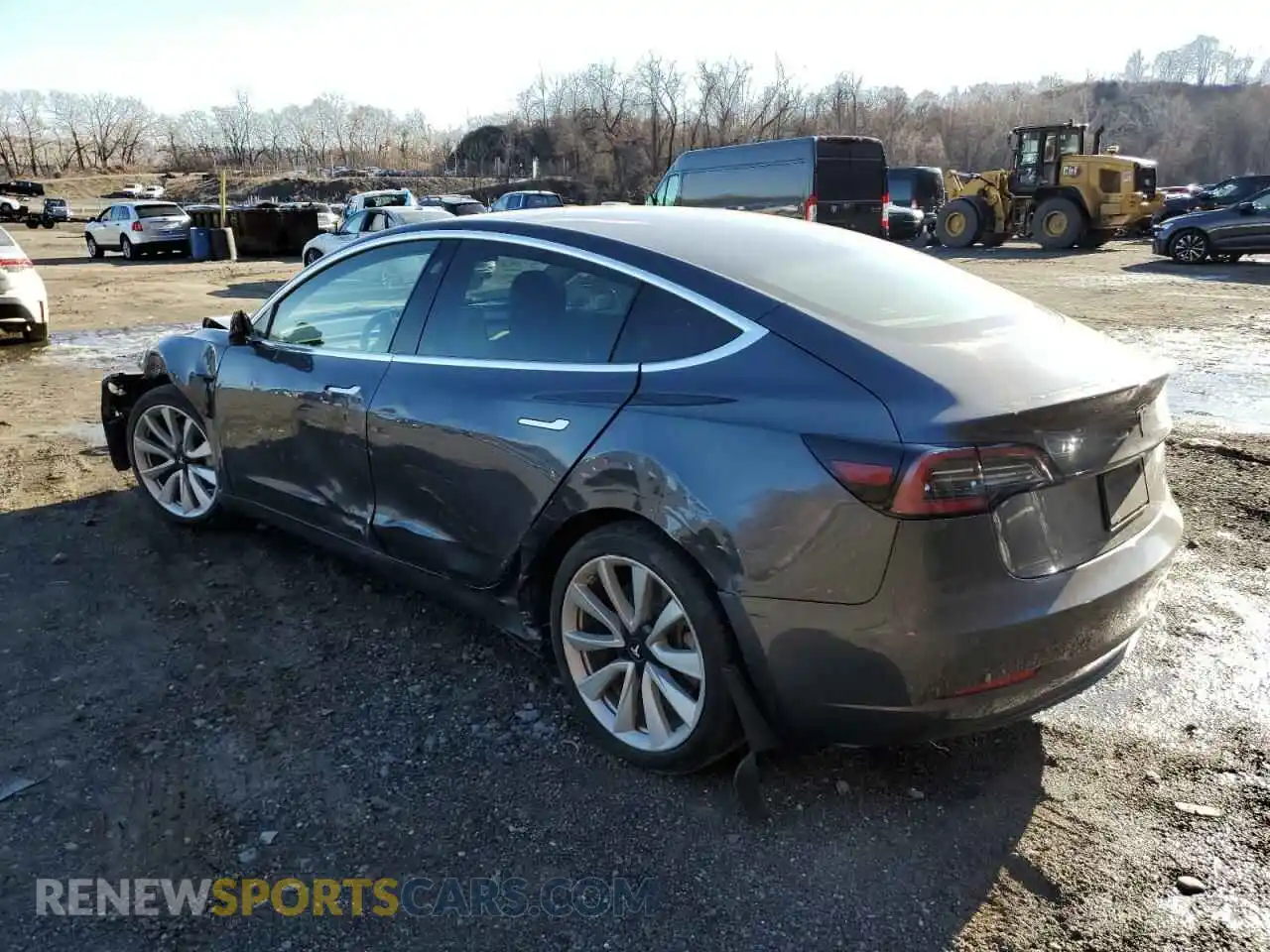 2 Photograph of a damaged car 5YJ3E1EB2KF389453 TESLA MODEL 3 2019
