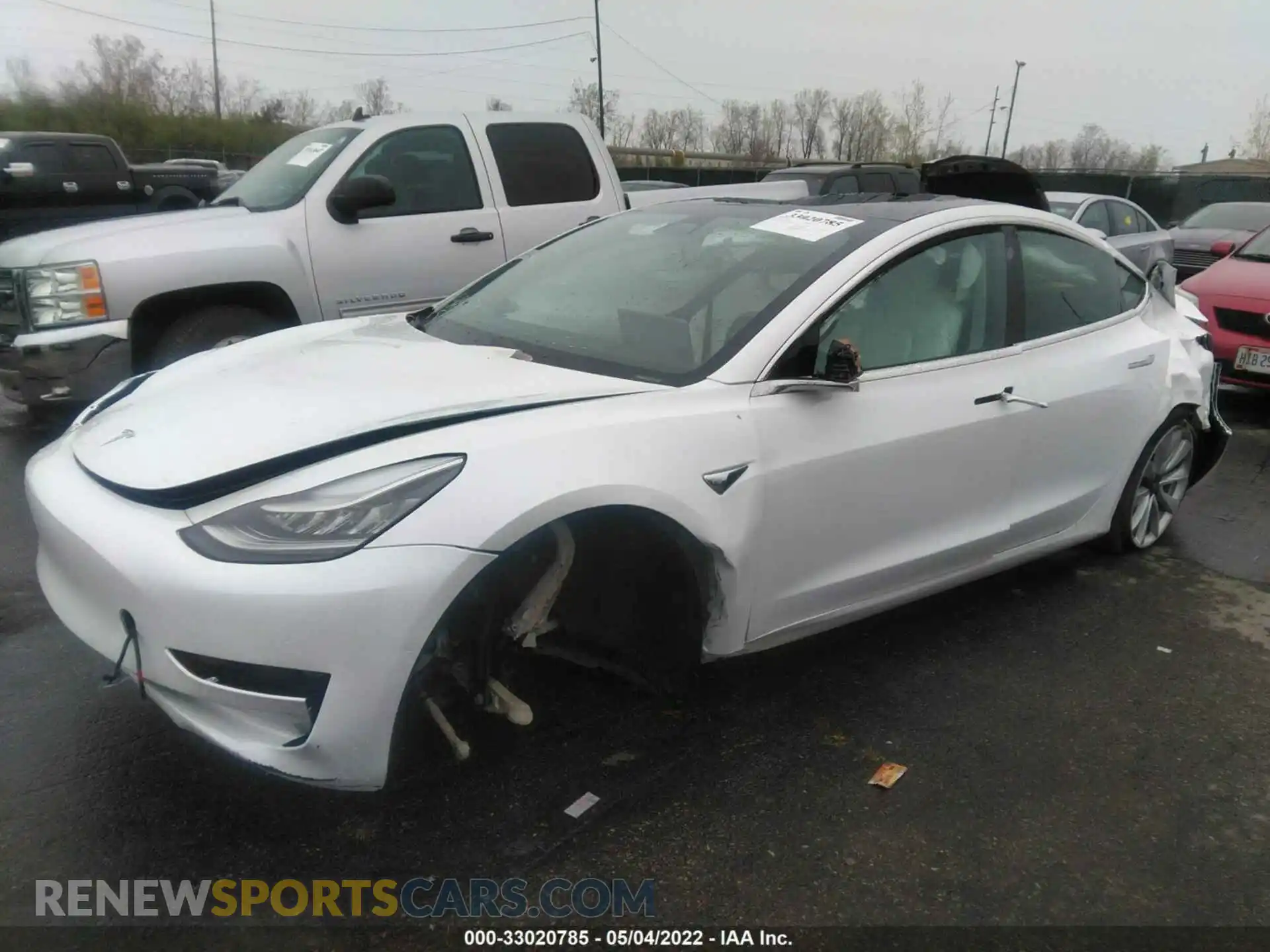 2 fotografías del automóvil dañado 5YJ3E1EB2KF392286 TESLA MODEL 3 2019