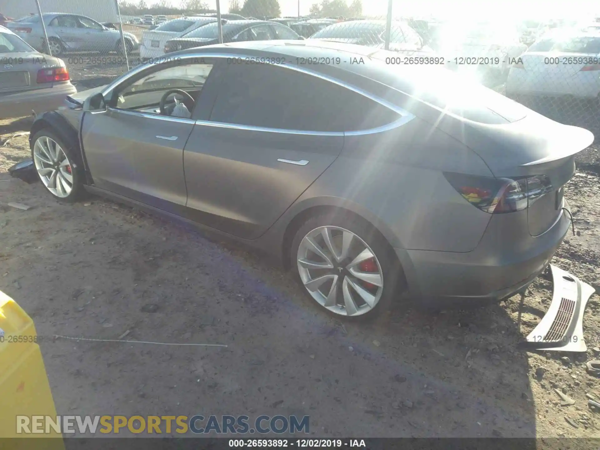 3 Photograph of a damaged car 5YJ3E1EB2KF407336 TESLA MODEL 3 2019