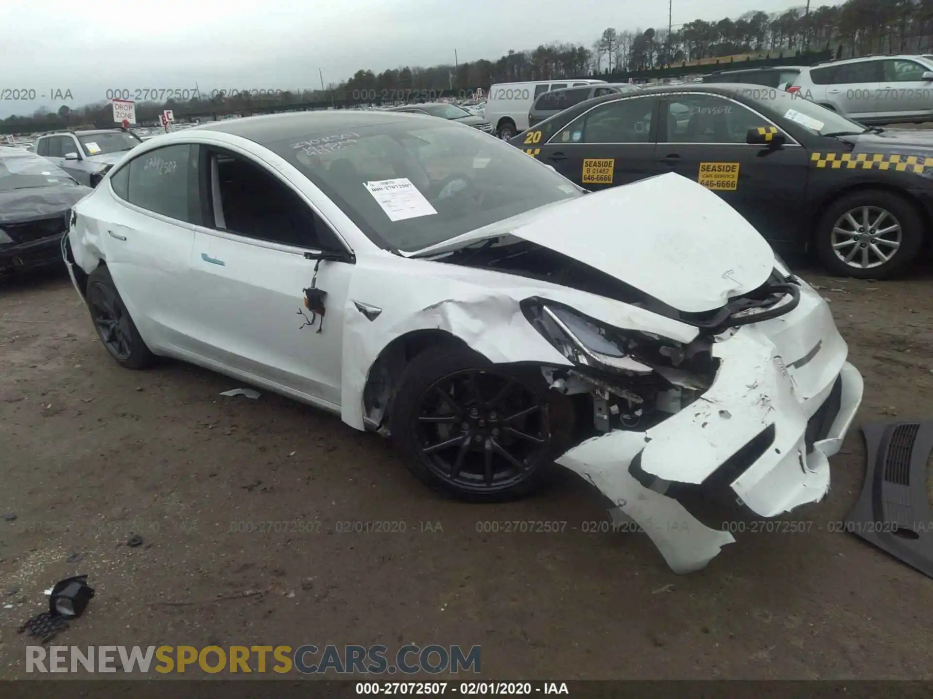 1 Photograph of a damaged car 5YJ3E1EB2KF418398 TESLA MODEL 3 2019
