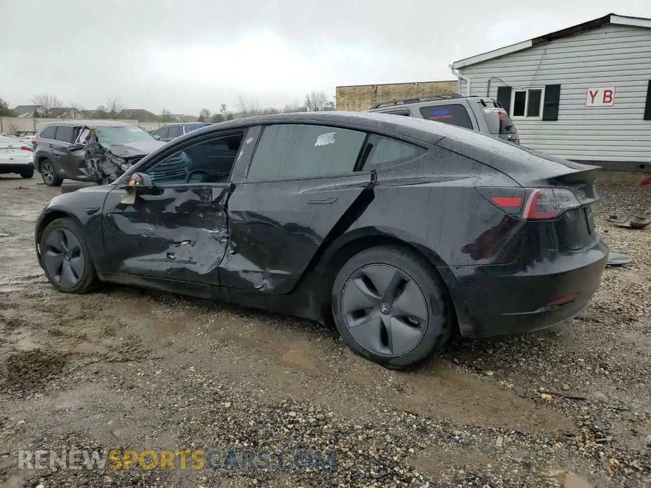 2 Photograph of a damaged car 5YJ3E1EB2KF432463 TESLA MODEL 3 2019