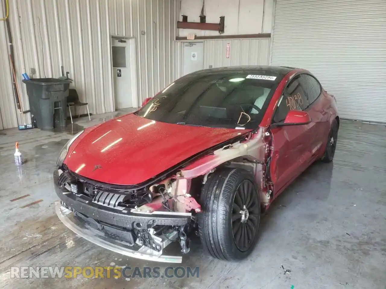 2 Photograph of a damaged car 5YJ3E1EB2KF440370 TESLA MODEL 3 2019