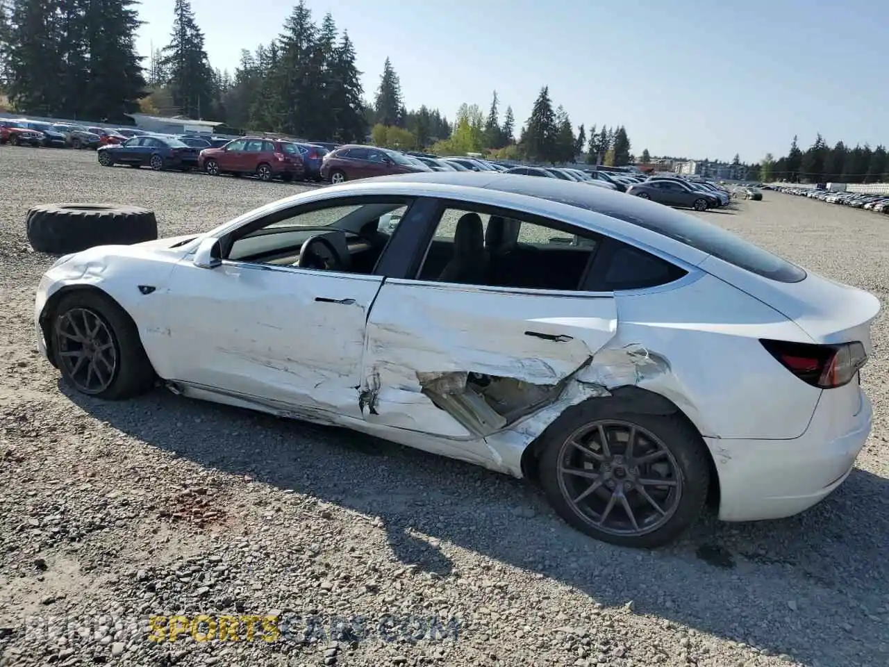 2 Photograph of a damaged car 5YJ3E1EB2KF442345 TESLA MODEL 3 2019