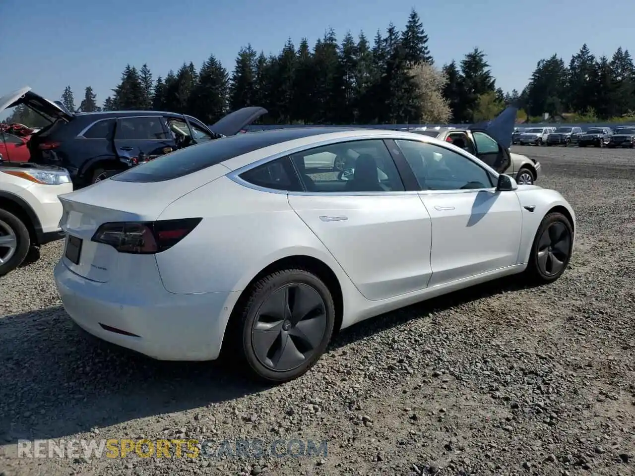 3 Photograph of a damaged car 5YJ3E1EB2KF442345 TESLA MODEL 3 2019
