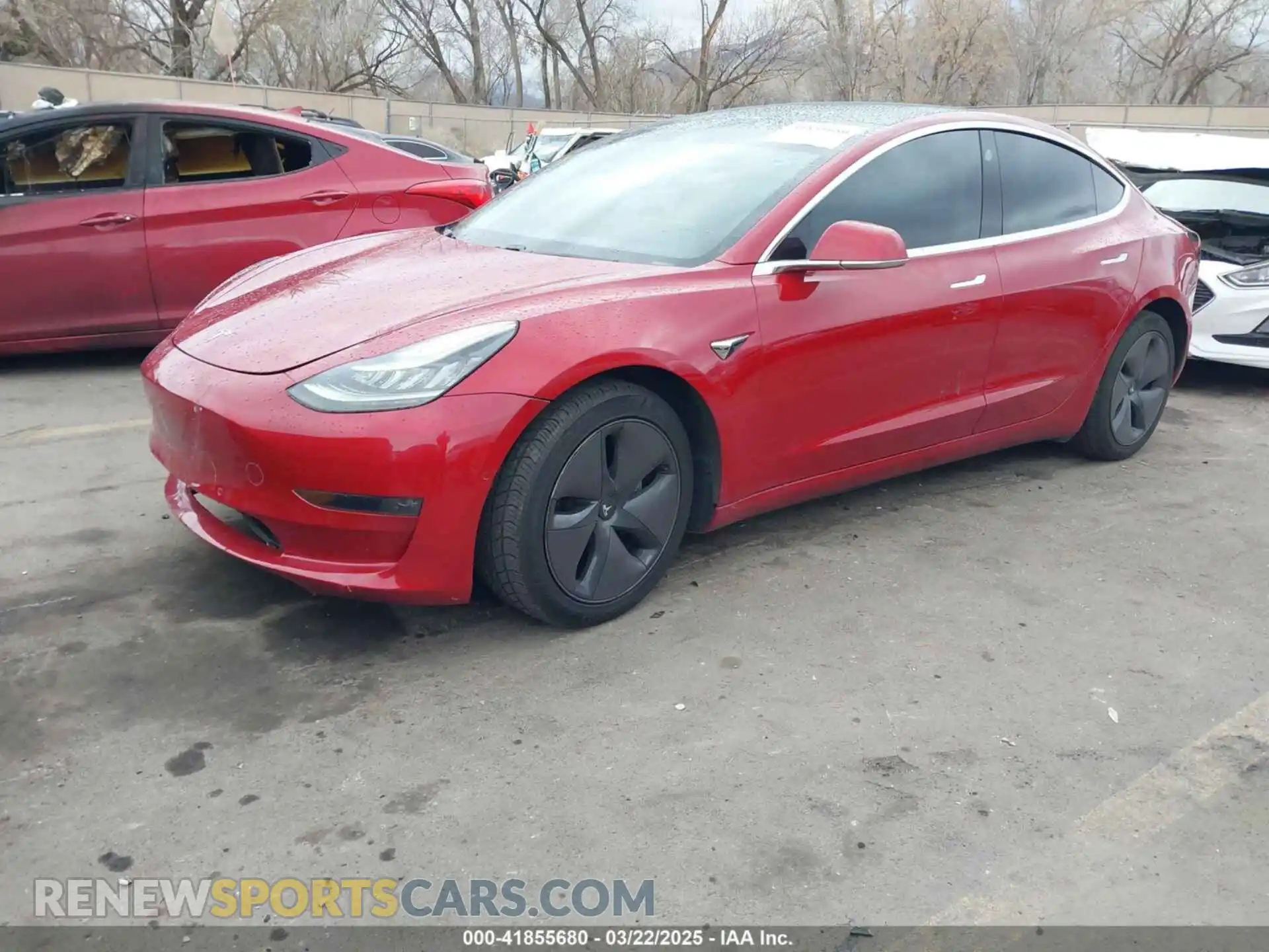 2 Photograph of a damaged car 5YJ3E1EB2KF452406 TESLA MODEL 3 2019