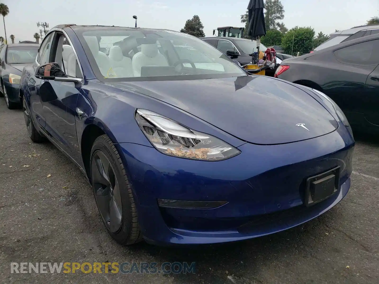 1 Photograph of a damaged car 5YJ3E1EB2KF454415 TESLA MODEL 3 2019