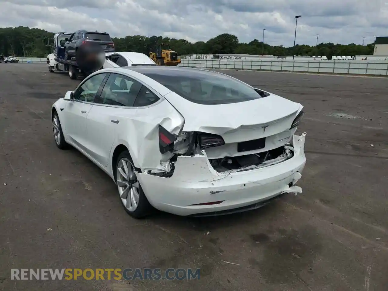 3 Photograph of a damaged car 5YJ3E1EB2KF530327 TESLA MODEL 3 2019