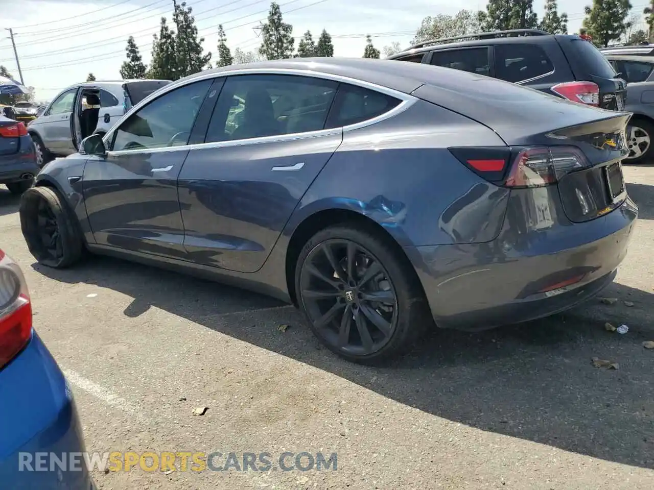 2 Photograph of a damaged car 5YJ3E1EB3KF192372 TESLA MODEL 3 2019