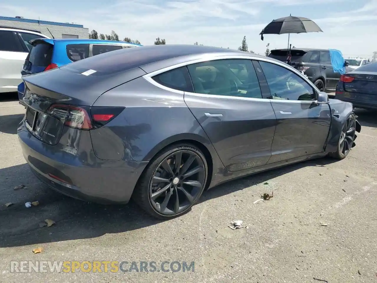 3 Photograph of a damaged car 5YJ3E1EB3KF192372 TESLA MODEL 3 2019