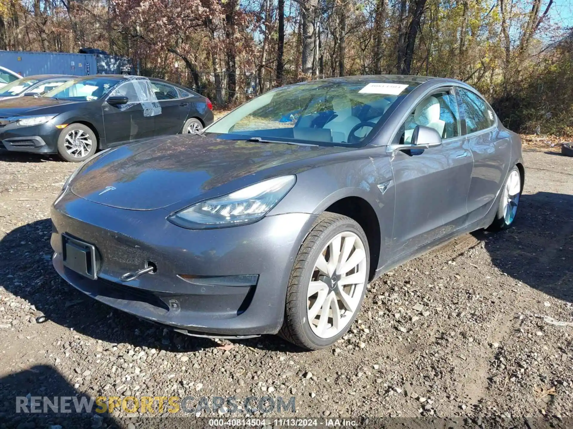 2 Photograph of a damaged car 5YJ3E1EB3KF195725 TESLA MODEL 3 2019