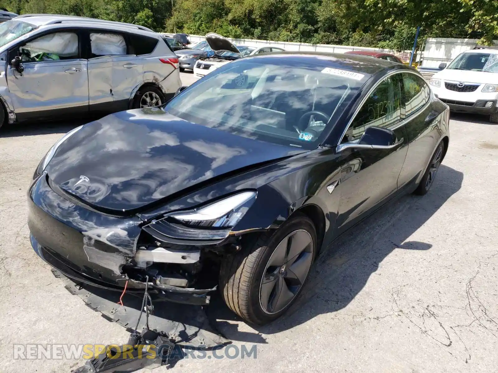 2 Photograph of a damaged car 5YJ3E1EB3KF198978 TESLA MODEL 3 2019