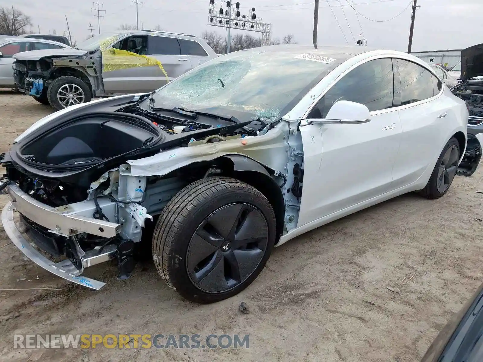 2 Photograph of a damaged car 5YJ3E1EB3KF211731 TESLA MODEL 3 2019
