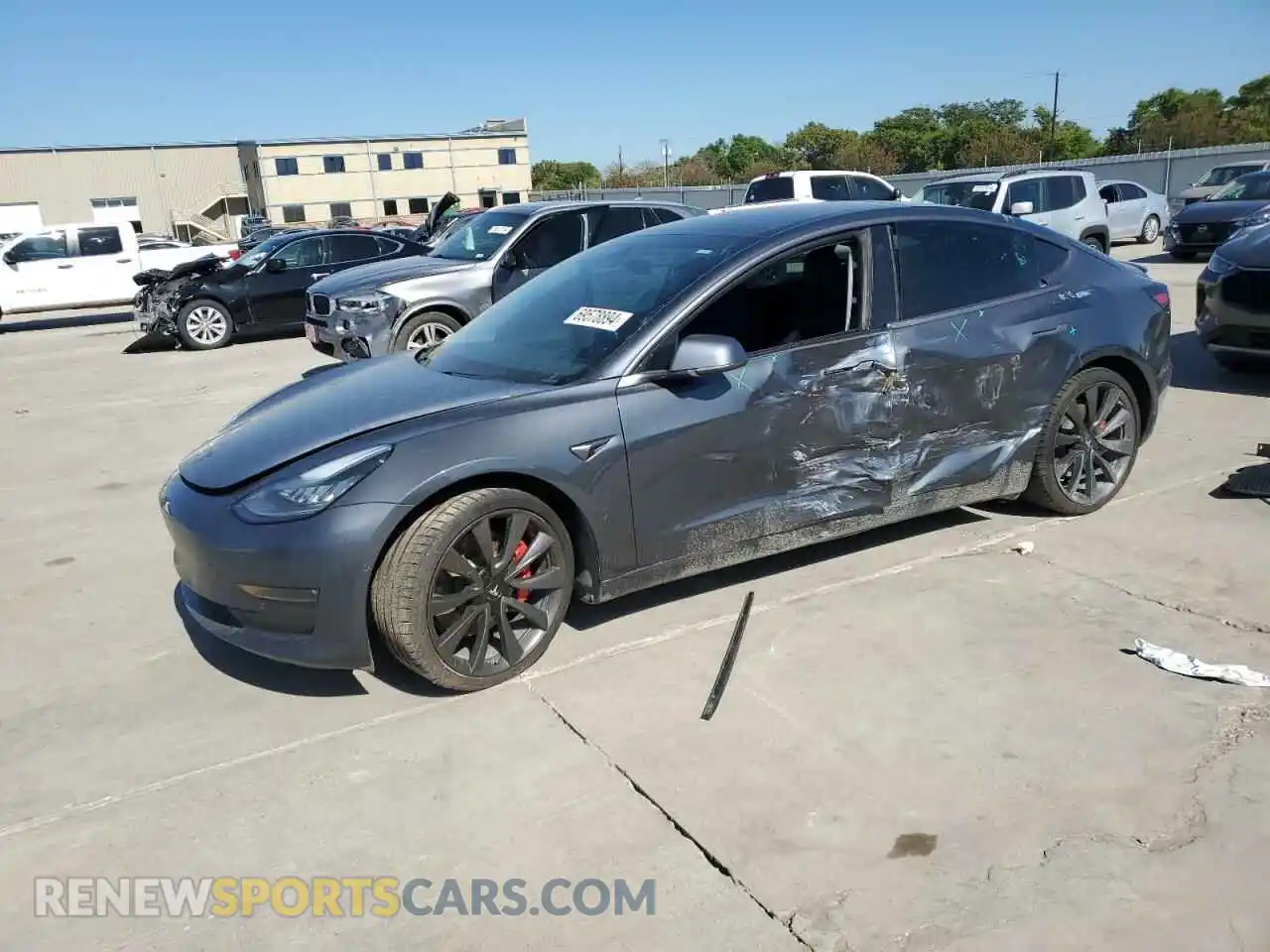 1 Photograph of a damaged car 5YJ3E1EB3KF231137 TESLA MODEL 3 2019