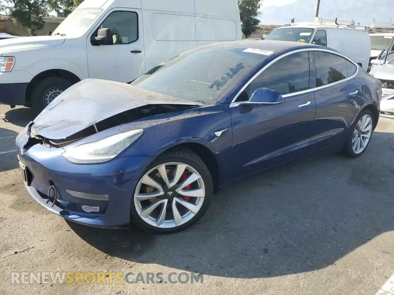 1 Photograph of a damaged car 5YJ3E1EB3KF365601 TESLA MODEL 3 2019