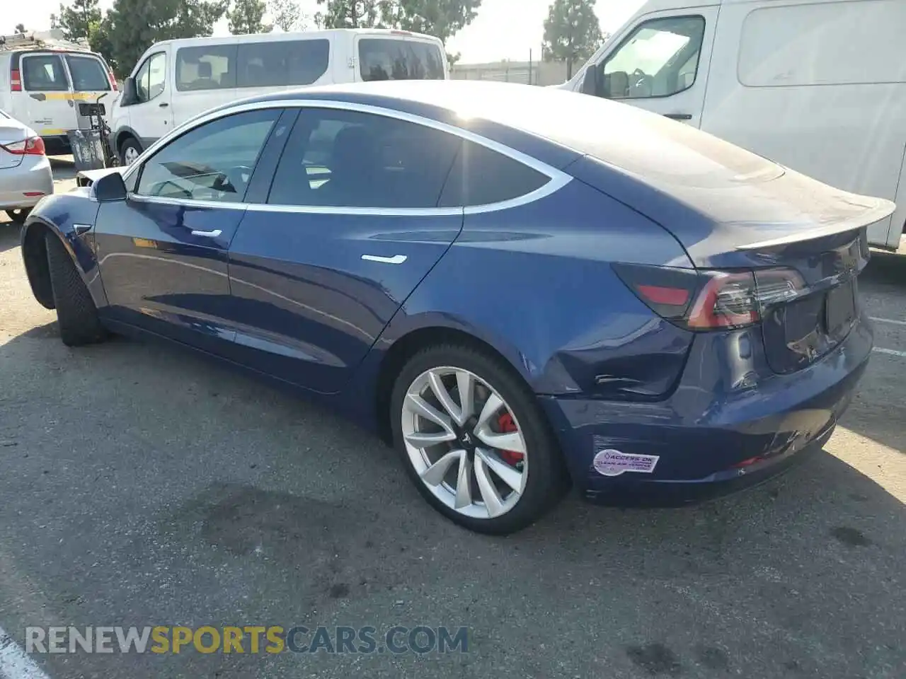 2 Photograph of a damaged car 5YJ3E1EB3KF365601 TESLA MODEL 3 2019