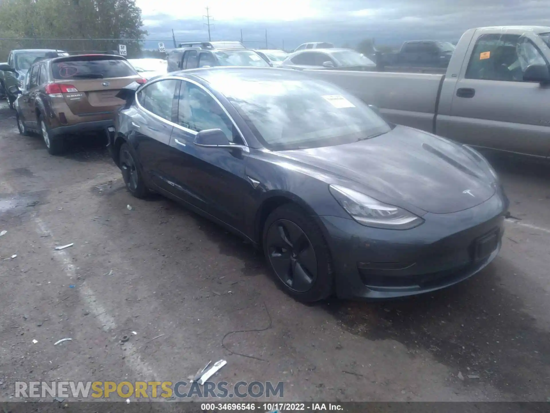 1 Photograph of a damaged car 5YJ3E1EB3KF390966 TESLA MODEL 3 2019
