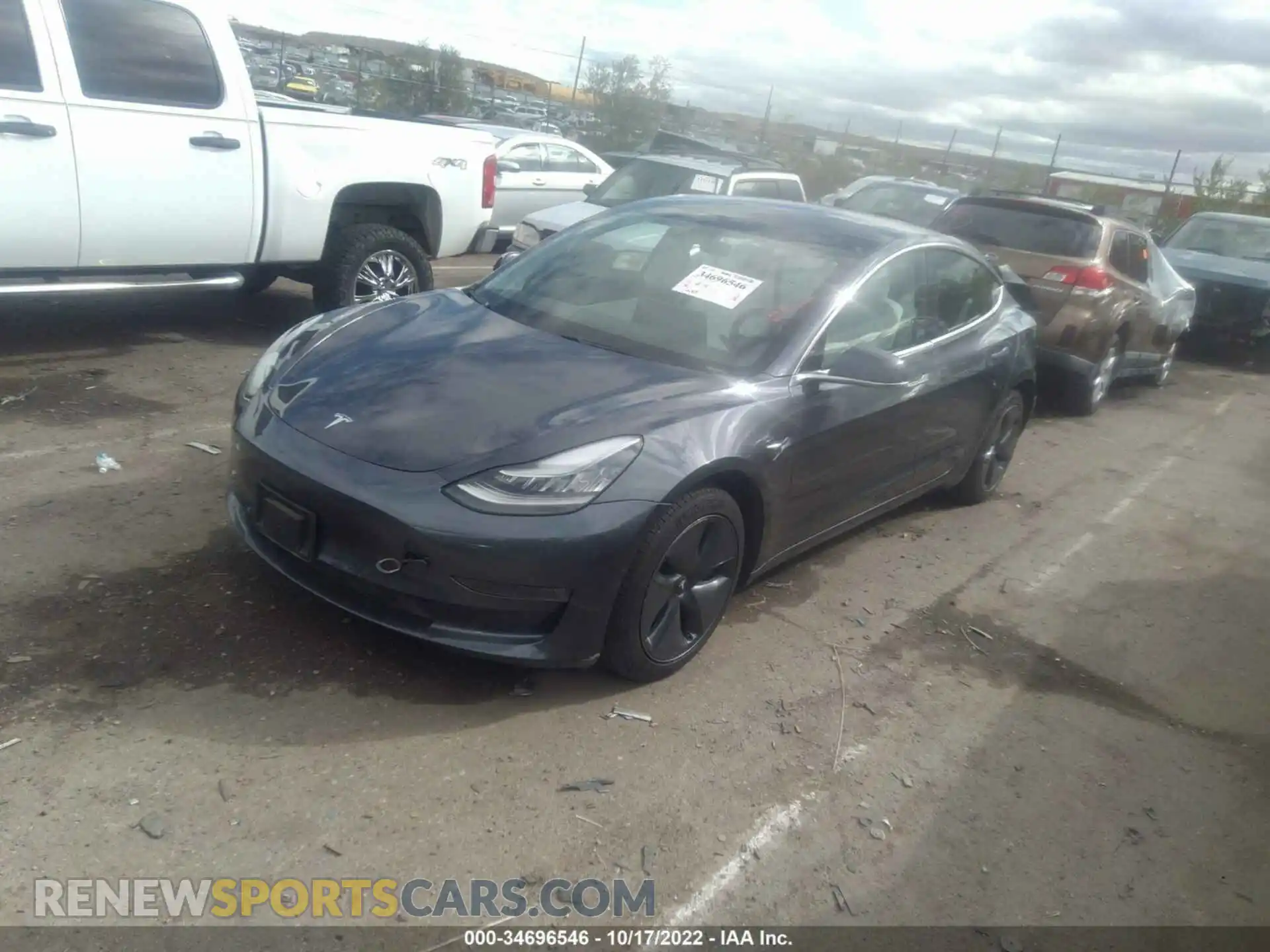 2 Photograph of a damaged car 5YJ3E1EB3KF390966 TESLA MODEL 3 2019