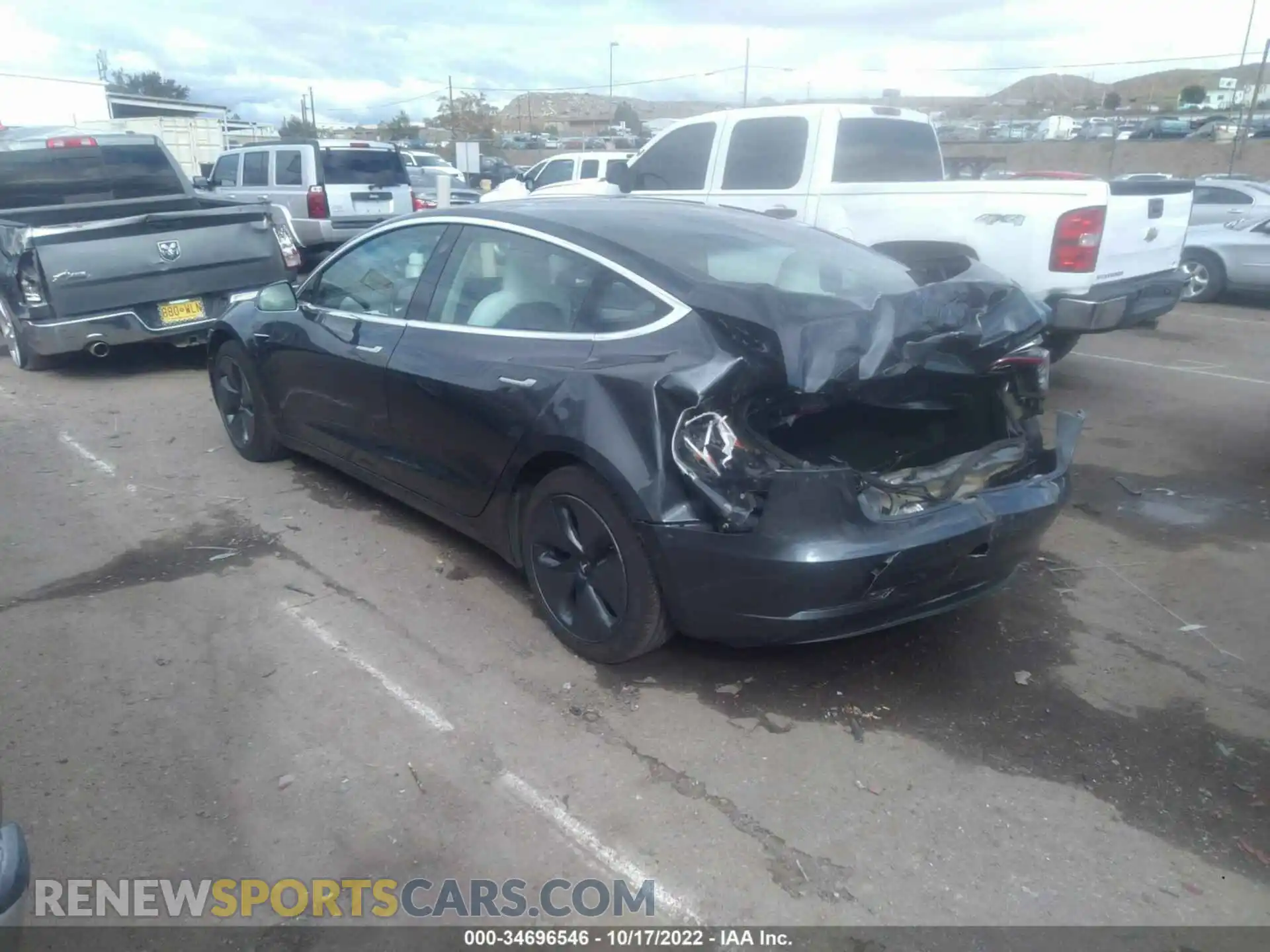 3 Photograph of a damaged car 5YJ3E1EB3KF390966 TESLA MODEL 3 2019