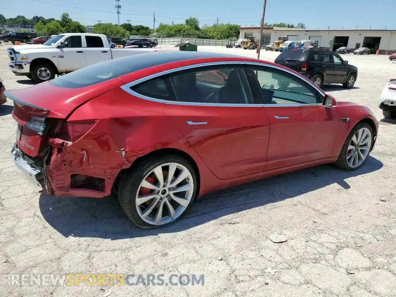 3 Photograph of a damaged car 5YJ3E1EB3KF392958 TESLA MODEL 3 2019