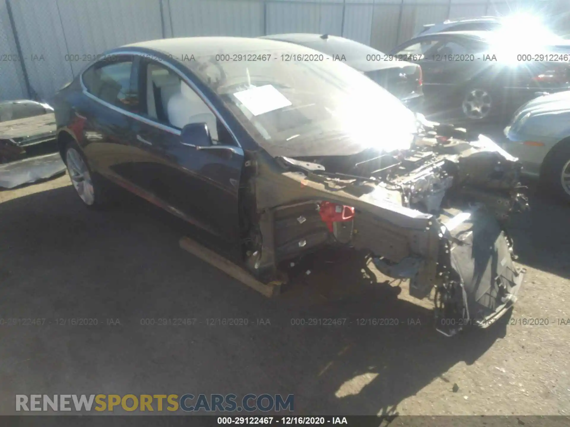 1 Photograph of a damaged car 5YJ3E1EB3KF393639 TESLA MODEL 3 2019