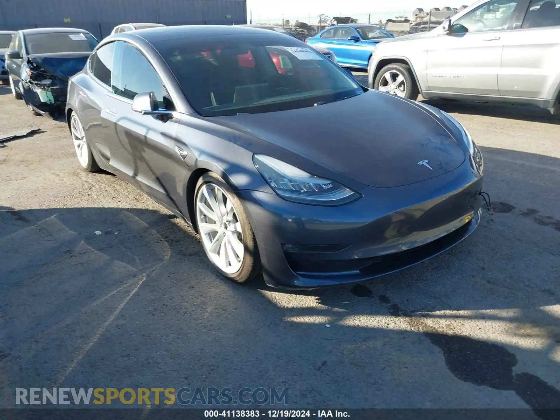 1 Photograph of a damaged car 5YJ3E1EB3KF406552 TESLA MODEL 3 2019