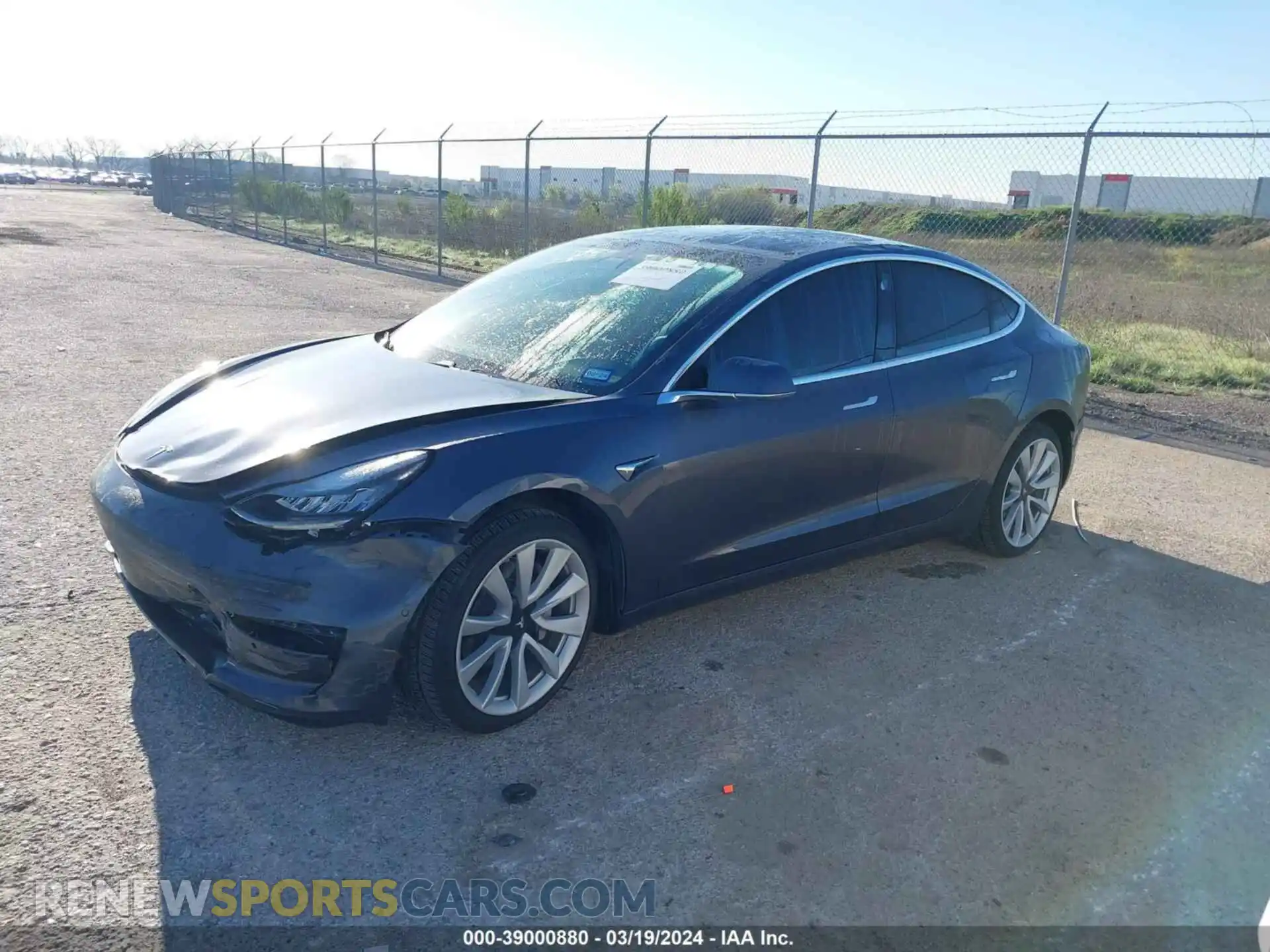 2 Photograph of a damaged car 5YJ3E1EB3KF413386 TESLA MODEL 3 2019