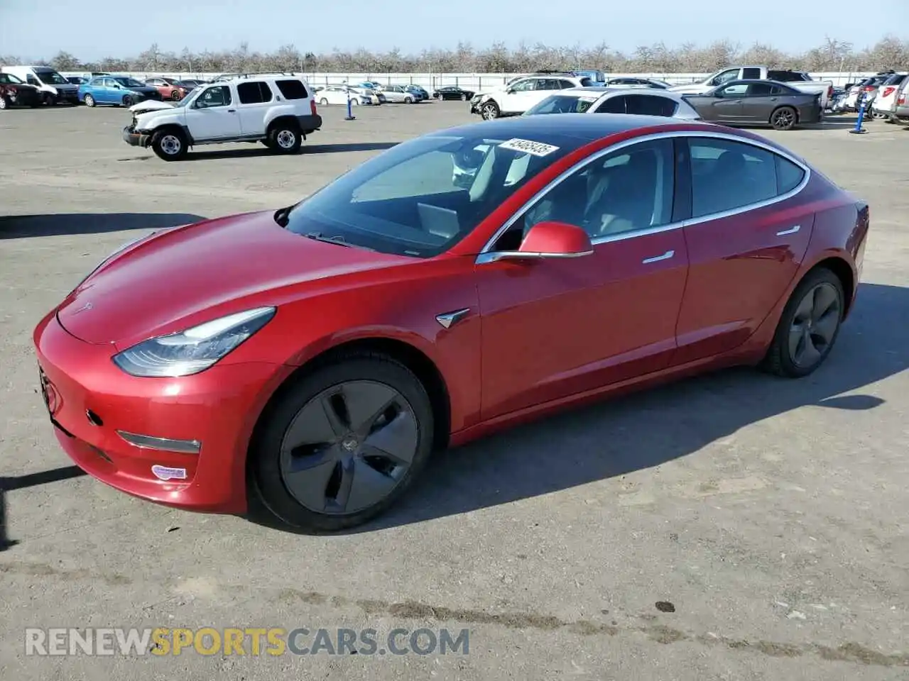1 Photograph of a damaged car 5YJ3E1EB3KF432875 TESLA MODEL 3 2019